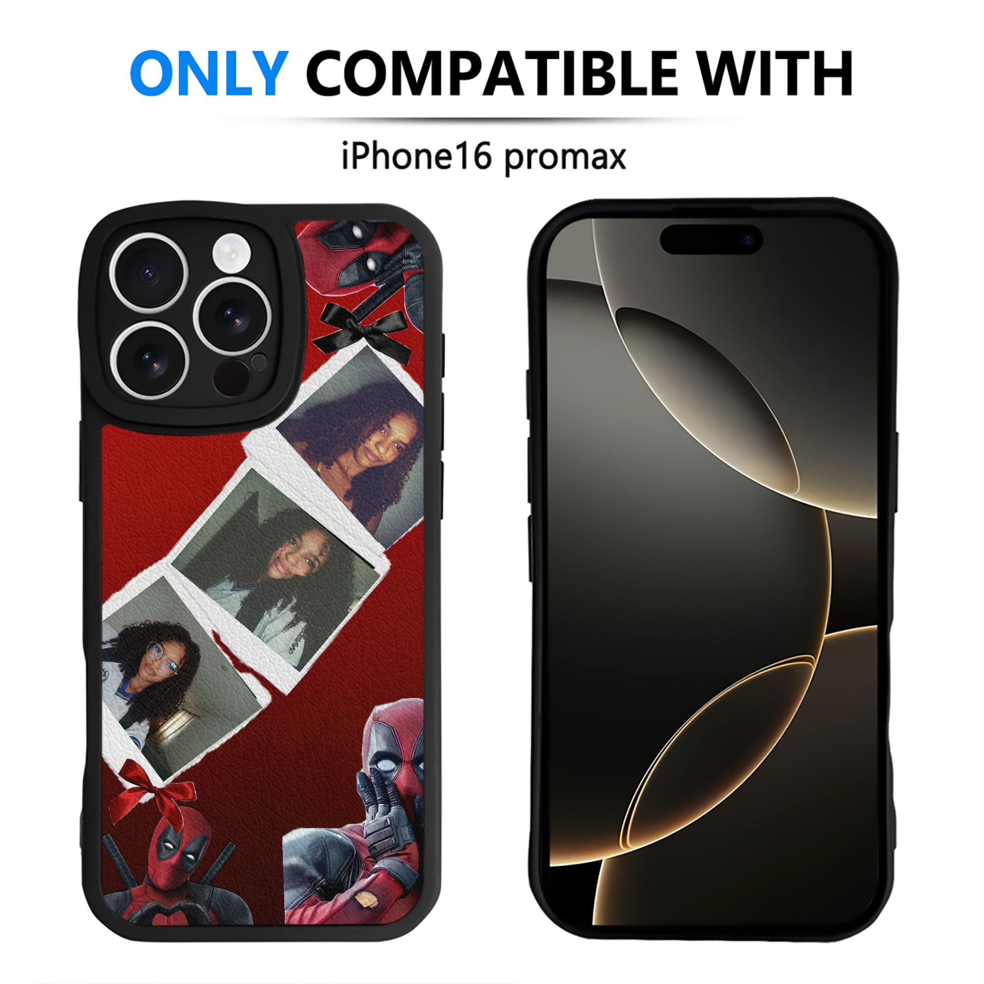 （画像用） Deadpool デッドプール 【iPhone 16シリーズ対応】シリコンスマホケース（レザー調） 材質：シリコン
